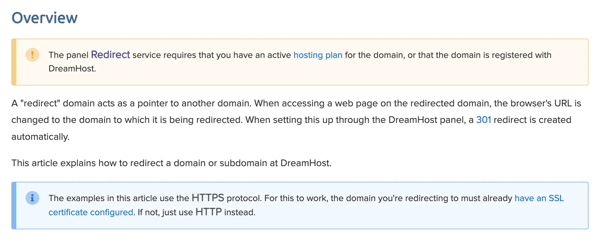 DreamHost domain redirect