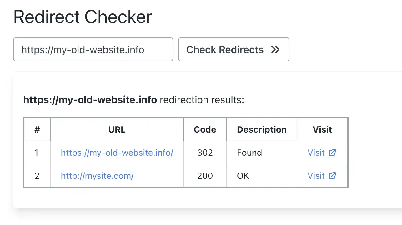 IONOS redirect tester