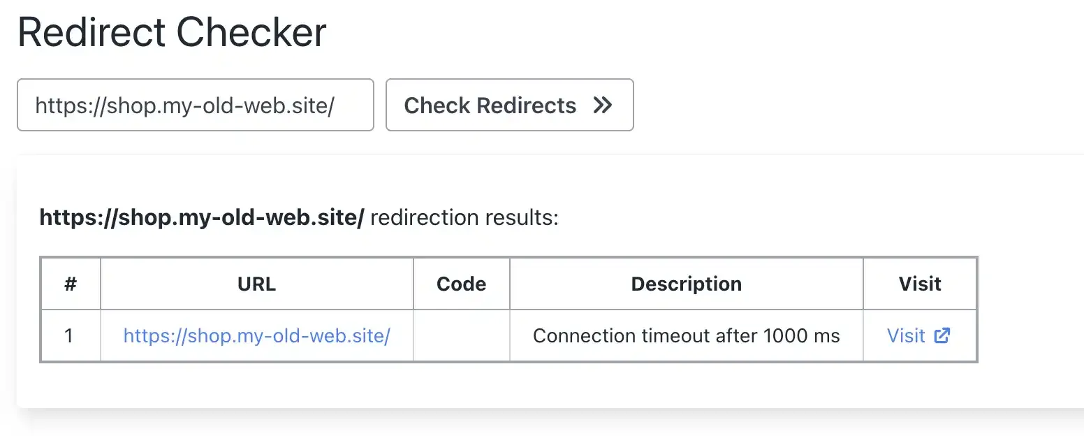 Failed HTTPS redirect test