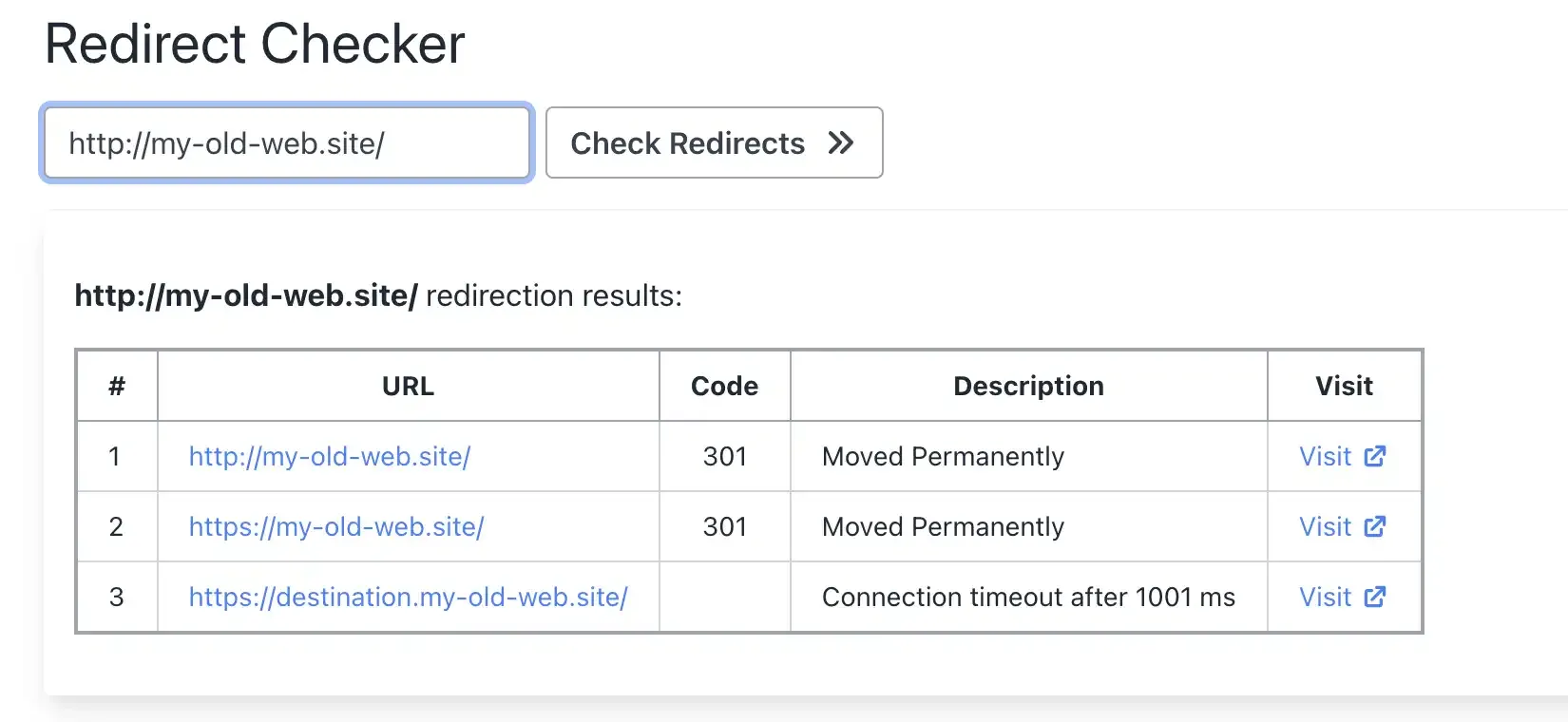 Redirect test for root domain